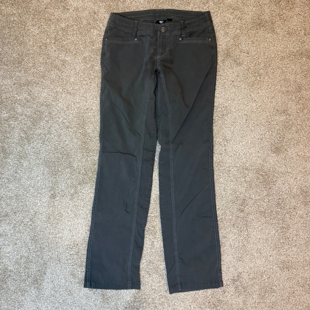 KUHL Splash Pants Women 8 Regular Gray Straight Leg Hiking Outdoor Performance